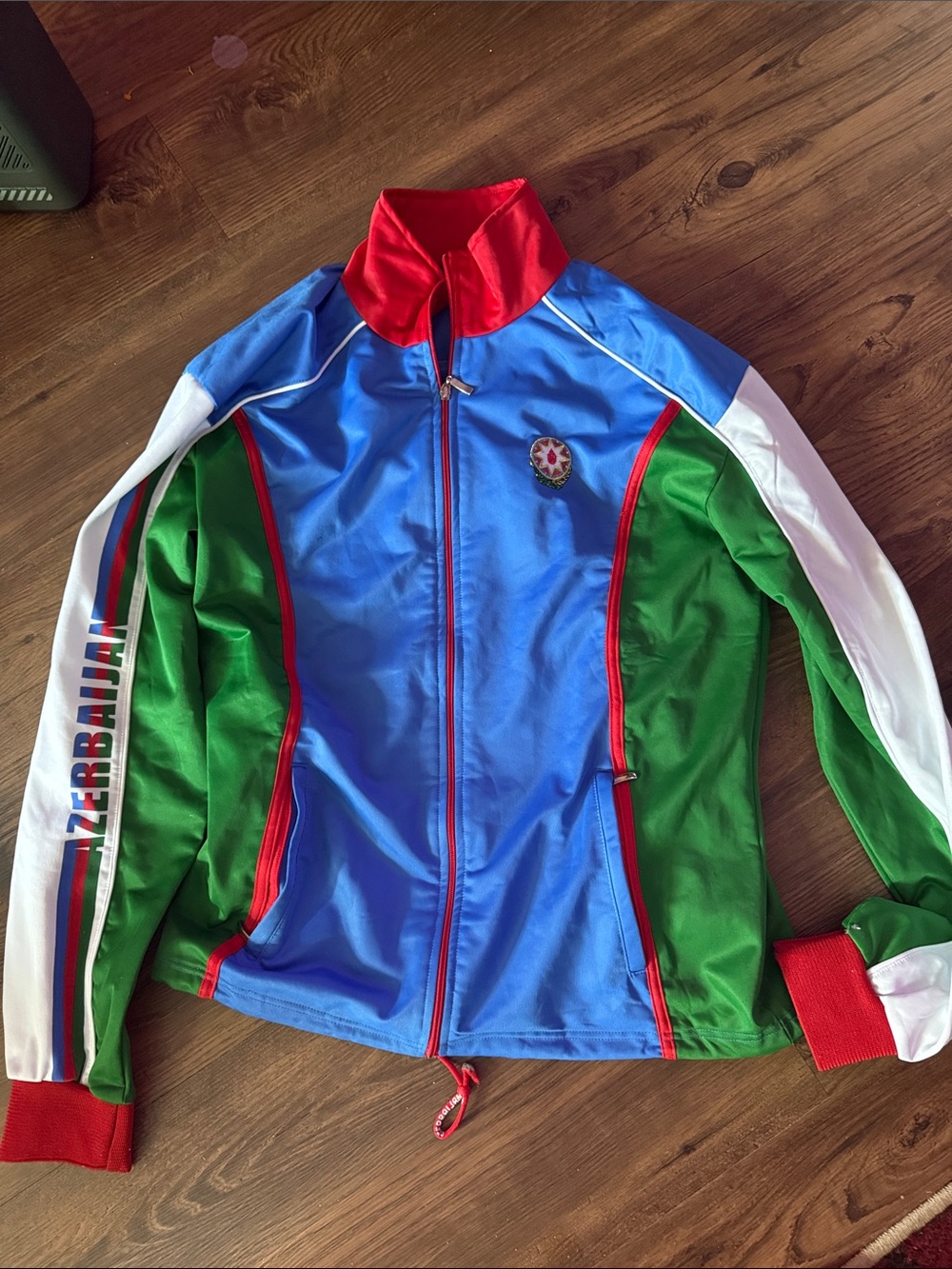 Women’s Multicolor Track Jacket - Blue, Green & Red